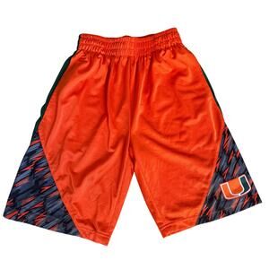 Colosseum University of Miami Hurricanes Mens‎ Orange Basketball Shorts Small